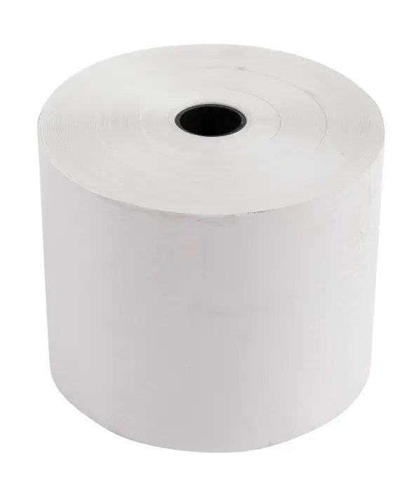 Bobine pour tickets de caisse 60x80mm - 76m - 1 pli thermique 55g/m2. - Blanc
