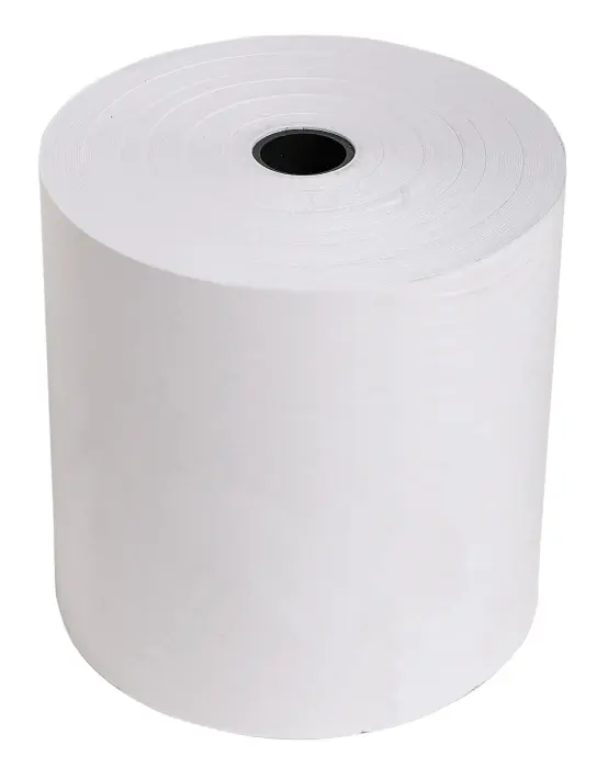 Bobine pour tickets de caisse 80x72mm - 76m - 1 pli thermique 48g/m2. - Blanc