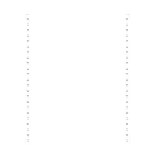 2000 feuil. de listing blanc 240x11 4/6'' 1pli microperf. 4 côtés Bandes Caroll Détachables Papier Clairalfa 80g - Blanc