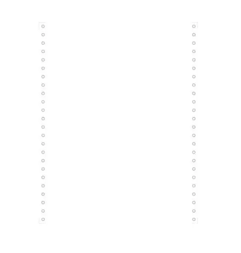 2000 feuil. de listing blanc 240x12'' 1pli microperf. 4 côtés Bandes Caroll Détachables Papier Clairalfa 80g - Blanc