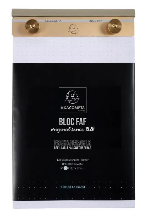 BLOC FAF COMPLET 18,5/11,5 N°3 DOTS - Blanc