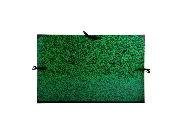 Carton à dessin Annonay avec rubans 80x120 cm - Pour format Grand Aigle - Vert
