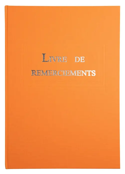 Livre de remerciement 96 pages 297x210 - Orange