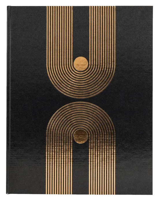 Livre d'or 100 pages tranche or Graphik - Noir