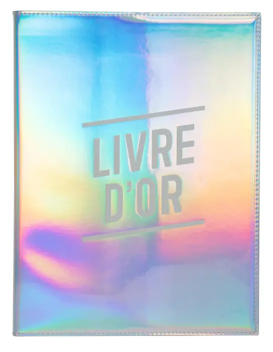 Livre d'or 100 pages tranche argent - Format 27x22cm - GLOSSY - Visuel - PROMO