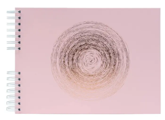 Album photo à spirales 50 pages blanches Ellipse - Rose