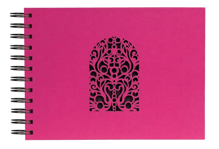 Album à spirales 50 pages noires - Fuchsia - PROMO