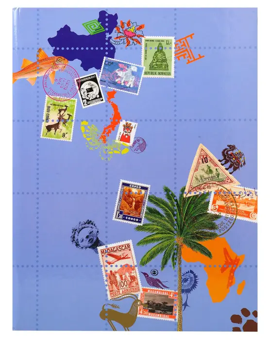 Album de timbres Globe-Trotter 16 pages noires - 16,5x22,5 cm - Visuels assortis