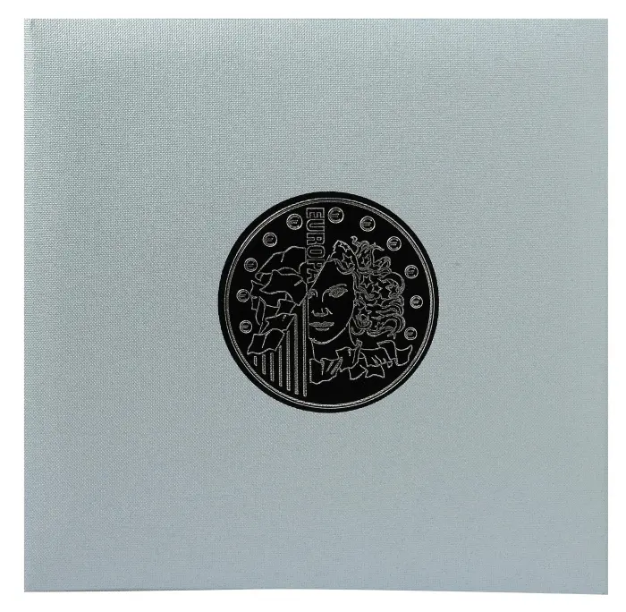 Classeur numismatique + 5 feuilles plastique - 24,5x25 cm - Métallisé