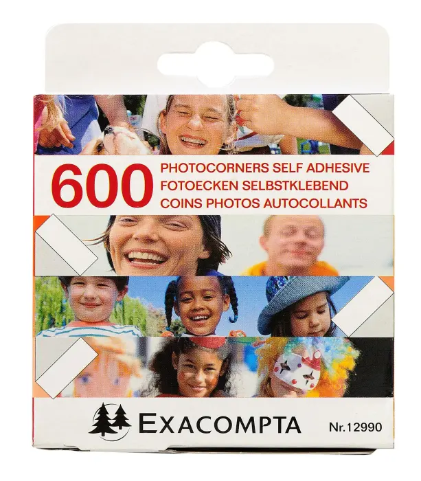 Etuis de 600 coins photos autocollants - Cristal