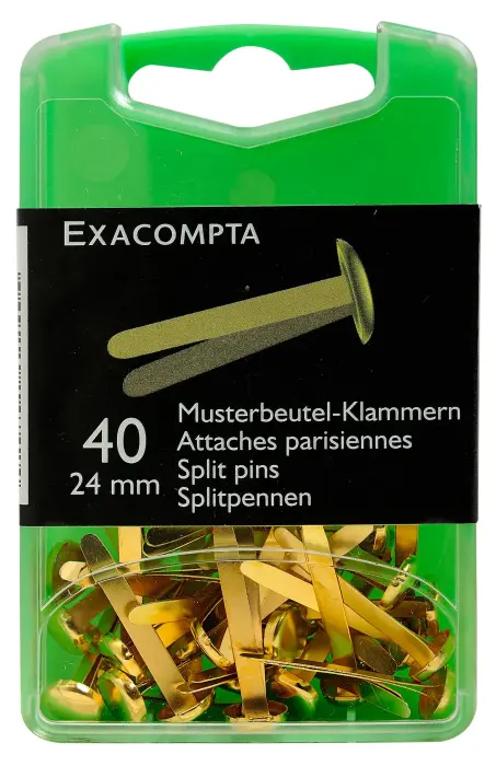 Boîte de 40 attaches parisiennes 24mm - Or