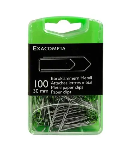 Boîte de 100 attaches lettres métal 30mm - Argent