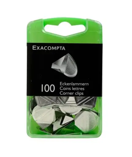 Boîte de 100 coins lettres - Argent