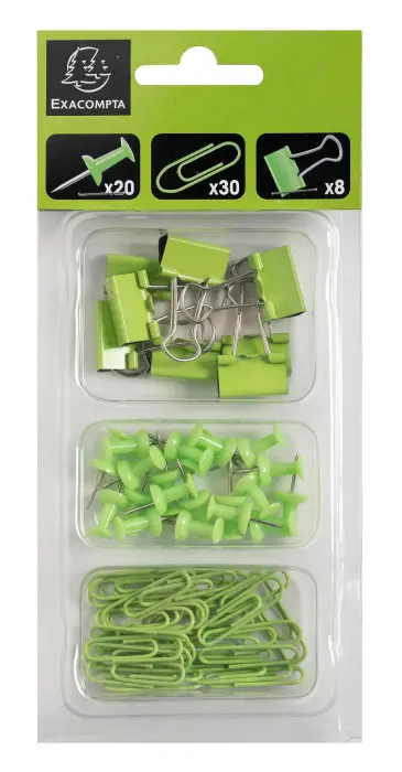 Kit de 58 attaches Iderama - Vert anis