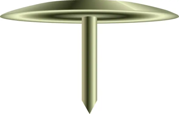 Boîte de 100 punaises couleur en laiton - Hauteur de pointe 9mm - 9mm de diamètre - Laiton