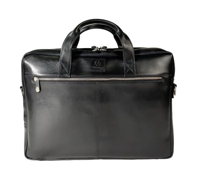 Sacoche double ordinateur Exactive Cuir - Noir