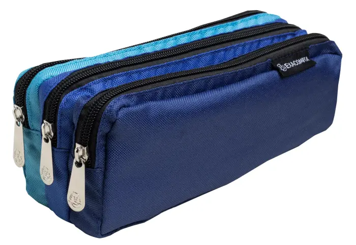 Trousse rectangle 3C 3 compartiments - Couleurs assorties - New