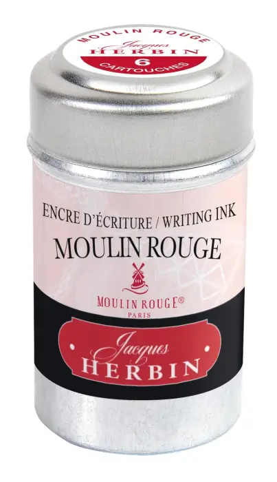 Boîte de 6 cartouches d'encre d'écriture - Collection couleurs de Paris - Rouge - New - Rouge - New