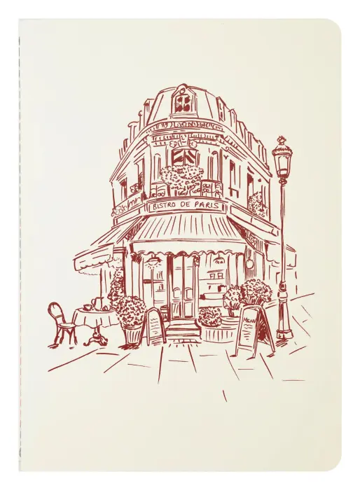 Cahier A5 ligné - Bistro Parisien- 32 pages - Bordeaux - New - Bordeaux - New