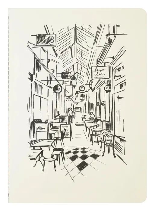Cahier A5 ligné - Passage des Panoramas - 32 pages - Noir - New - Noir - New