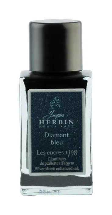 Encre 1798 à paillettes argentées 15ml - Diamant bleu - New