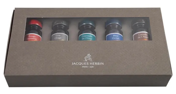 COFFRET 5 FLACONS 10ML ENCRES 1670 A PAILLETTES DOREES - Assortiment