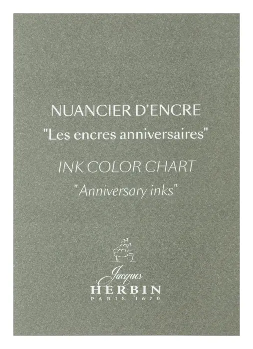 Nuancier encres anniversaires Jacques Herbin Prestige