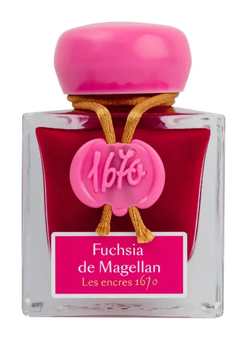 Encre 1670 à paillettes dorées 50ml - Fuchsia de Magellan