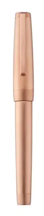 Stylo roller, corps résine de couleur noire, attributs or jaune brossé - Noir