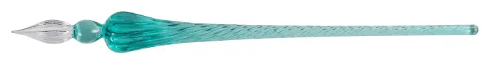 PLUME VERRE RONDE - Turquoise