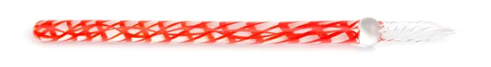 PLUME VERRE DROITE BLEU CALANQUE 16cm - Rouge caroubier