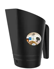 EDA Pelle à pellets, plastique, capacité: 700 g, noir