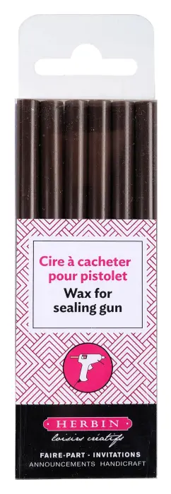 6 Batons de cire pour pistolet - Chocolat