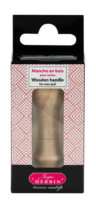 Manche en bois teinté sur broche - Beige