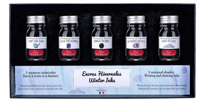Set de 5 petites bouteilles d'encre à dessiner - assorti