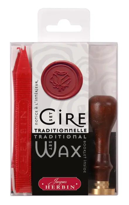 Set cire traditionnelle- coeur - Rose