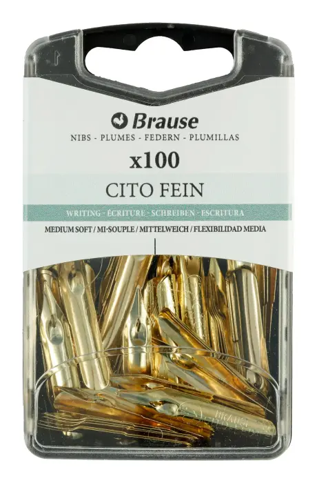 Boîte 100 plumes Cito fein