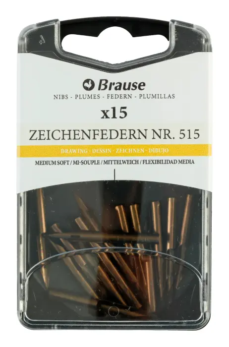 Boîte de 15 plumes dessin tube (515B).