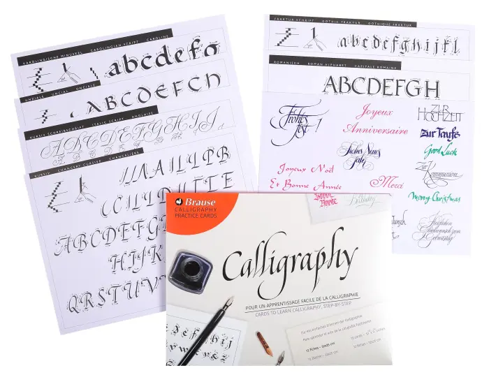Feuilles d'apprentissage à la calligraphie