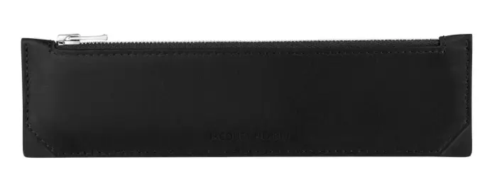 Trousse stylo en cuir, petit modèle - Noir