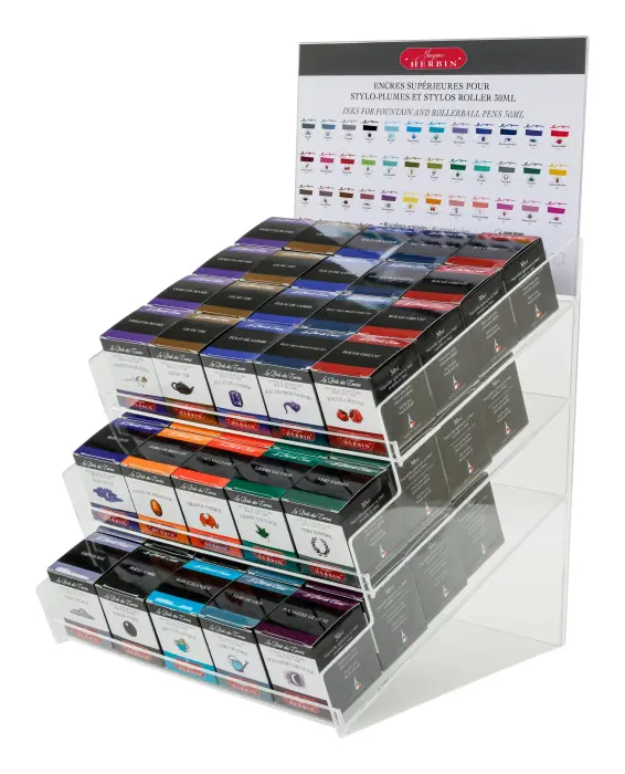 Présentoir plexi pour 60 flacons D - vide - Transparent