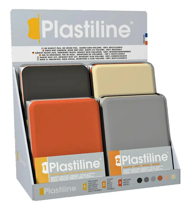 PRES PLASTILINE 750G (ivoire, ocre ) - LIVRE PLEIN - ivoire