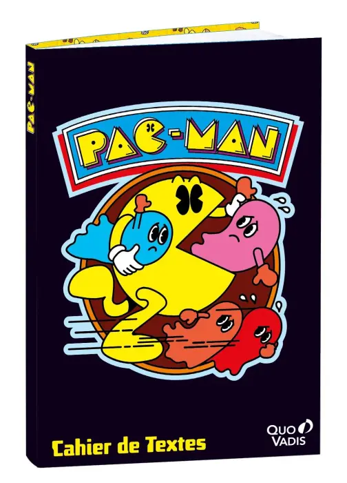 Quo Vadis - Cahier de textes - Français - Pac man - Journalier - 15x21 cm - Papier Clairefontaine blanc - PROMO