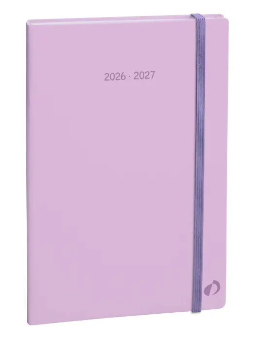 Quo Vadis - Agenda 16 mois - 2026-2027 - Plan Week - Semainier Planning - Multilingue - Pastel - 16 mois de septembre à décembre - 16x24 cm - Papier Clairefontaine blanc - Parme