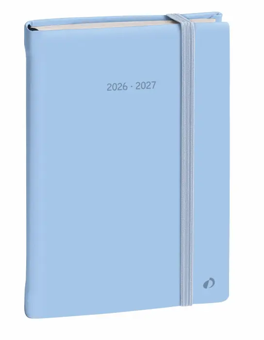 Quo Vadis - Agenda 16 mois - 2026-2027 - Plan Note - Semainier Notes - Multilingue - Pastel - 16 mois de septembre à décembre - 15x21 cm - Papier Clairefontaine blanc - Bleu clair