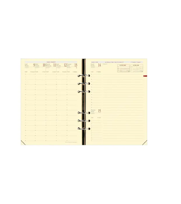 Quo Vadis - Recharge Organiseur - 2026-2027 - Timer 21 Prestige - Semainier Planning - Français - 16 mois de septembre à décembre - 15x21 cm - Papier Clairefontaine ivoire