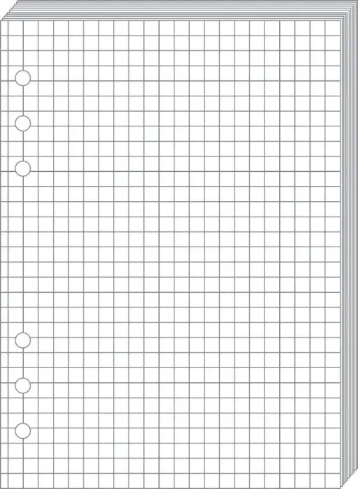Quo Vadis - Recharge Organiseur - BLOC-NOTES T17 Blanc - 10x17 cm - Papier Clairefontaine blanc