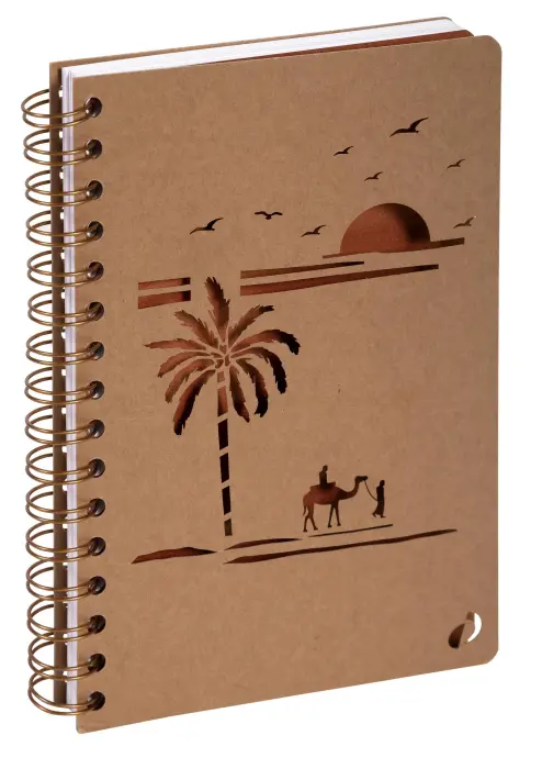 Quo Vadis - Carnet de notes - Spiralé - Authentik - Pages Points (dots) et lignées - 15x21 cm - Papier Clairefontaine blanc - Desert - PROMO