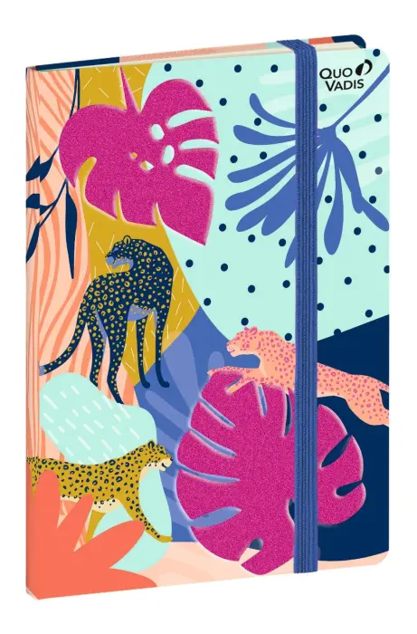 Quo Vadis - Carnet de notes - Jungle spirit - Pages Lignées - 15x21 cm - Papier Clairefontaine blanc - Memphis - PROMO