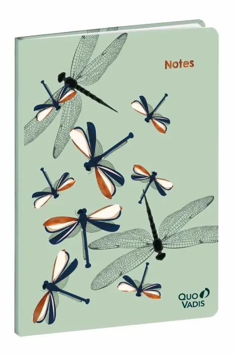 Quo Vadis - Carnet de notes - Fly - Pages Points (dots) et lignées - 15x21 cm - Papier Clairefontaine blanc - Papillon nuée - PROMO
